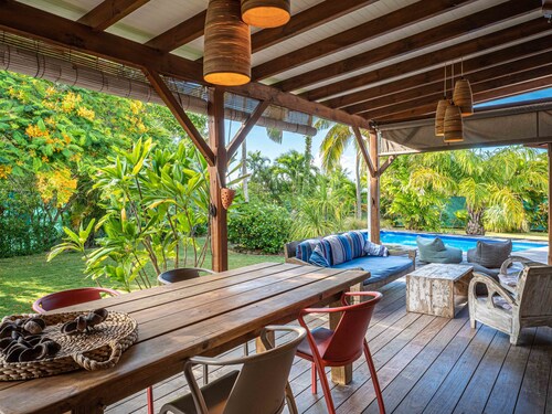 Villa Sereine, 3 chambres avec piscine et deck en bois, proche spot de surf