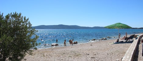 Vlak bij het strand