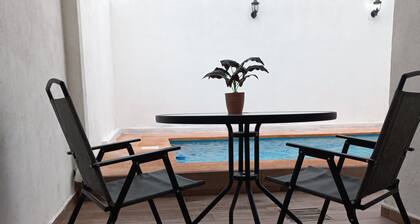 Family home with pool.