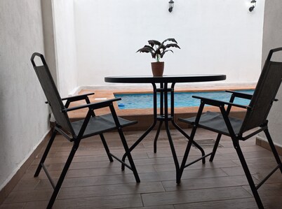 Family home with pool.