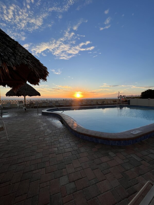 Outdoor pool, a heated pool