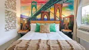 Desk, iron/ironing board, individually decorated, bed sheets - The Kenton Hotel  (Portland)