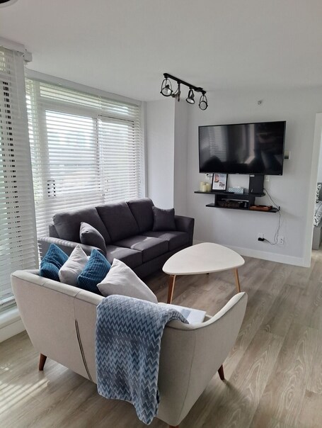 Living room with pull out couch