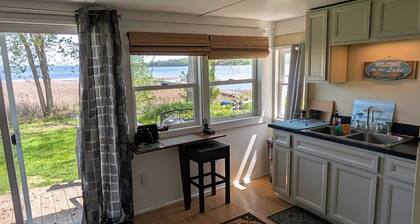 Lake Champlain direct waterfront cottage on lovely Mills Point in Colchester Vt