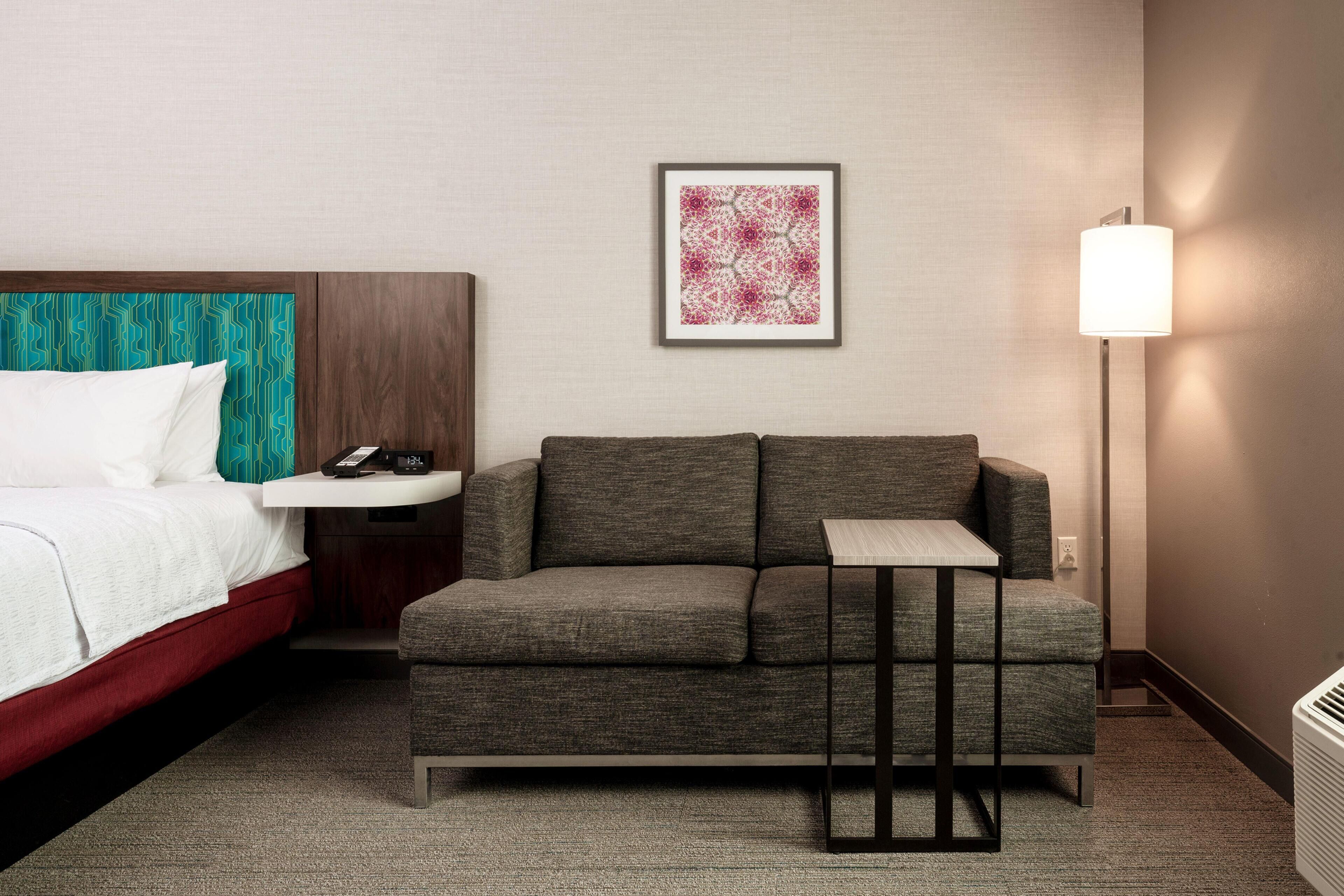 55-inch flat-screen TV with cable channels