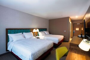 Blackout drapes, iron/ironing board, bed sheets