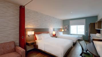 In-room safe, desk, laptop workspace, blackout drapes