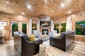 Smart TV, caminetto, lettore DVD, videoteca