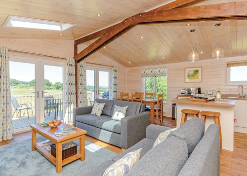 Contemporary lodge with stunning countryside views.