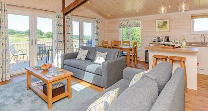 Contemporary lodge with stunning countryside views.