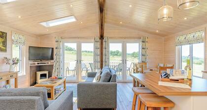 Contemporary lodge with stunning countryside views.
