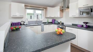 Fridge, oven, stovetop, toaster