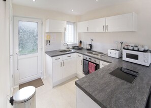 Fridge, oven, stovetop, toaster