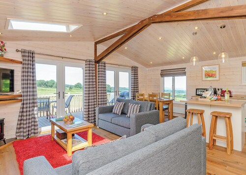 Luxurious and contemporary lodge with stunning countryside views.