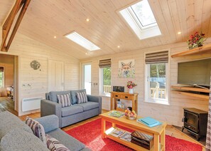 Living area - Luxurious and contemporary lodge with stunning countryside views. (Ashover)