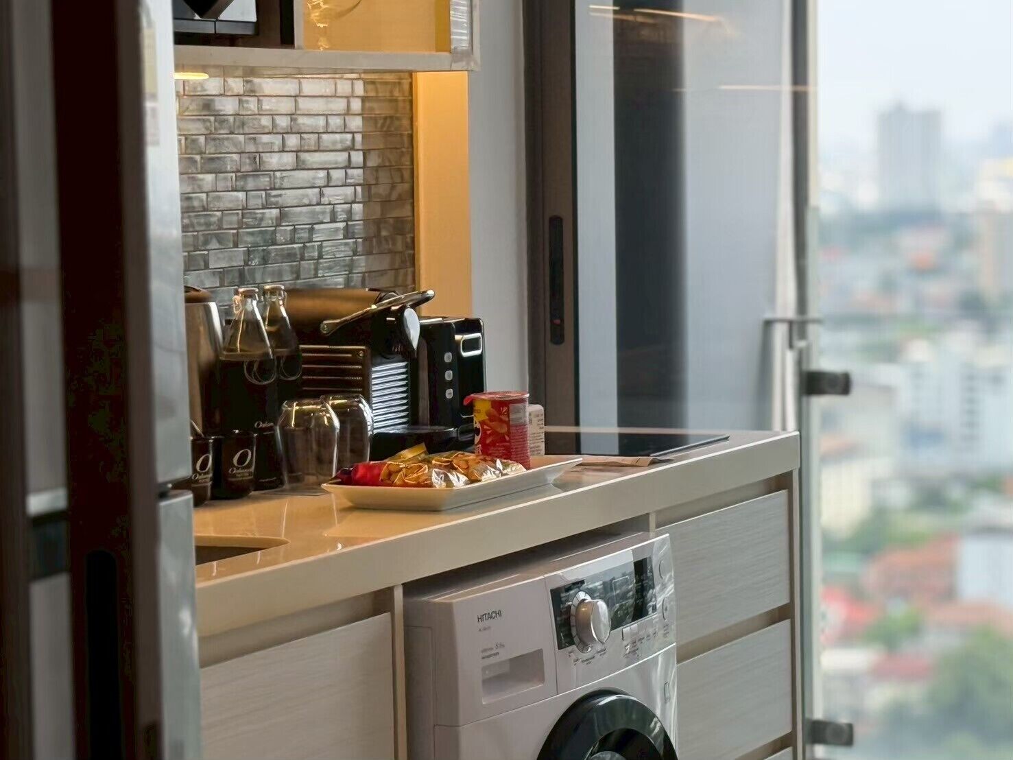 One Bedroom Deluxe  Sky View King | ครัวส่วนตัว | เครื่องชงกาแฟเอสเปรสโซ, เครื่องชงกาแฟ/ชา, ตู้เย็นขนาดใหญ่, ไมโครเวฟ