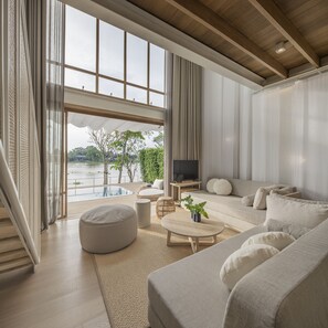 River View Pool Villa Suite | Hypo-allergenic bedding, down comforters, minibar, in-room safe