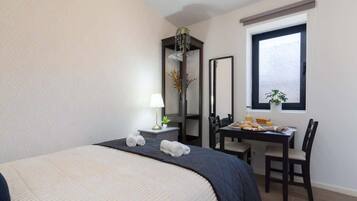 1 soverom, strykejern/-brett, reiseseng for barn og wi-fi