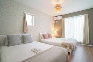 2 chambres, bureau, Wi-Fi gratuit, draps fournis