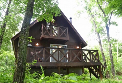 A log house surrounded by dense trees You can enj - HARUNA LODGE / Nasu-gun Tochigi