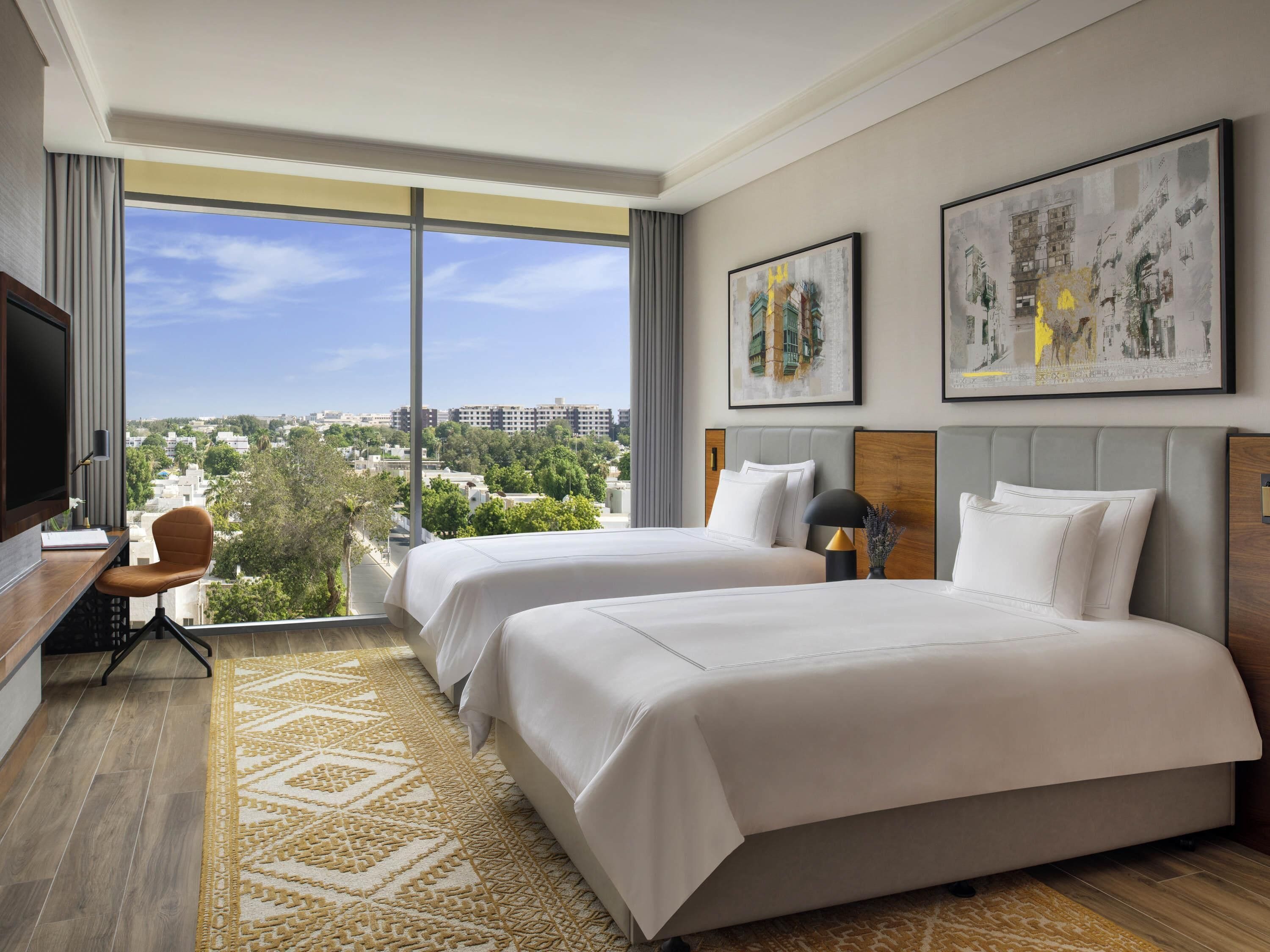 สตูดิโอ, เตียงใหญ่ 2 เตียง | เครื่องนอนระดับพรีเมียม, มินิบาร์, ตกแต่งพิเศษโดยเฉพาะ