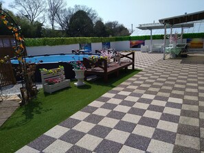 Terrace/patio - 16tatami size Japanese bed room dining room with private Pool garden  - Cat Villa / Hiki-gun Saitama (Hiki-gun)