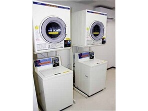 Commercial laundry facilities offer convenient washing and drying options.