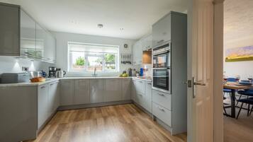 Microwave, dishwasher, high chair