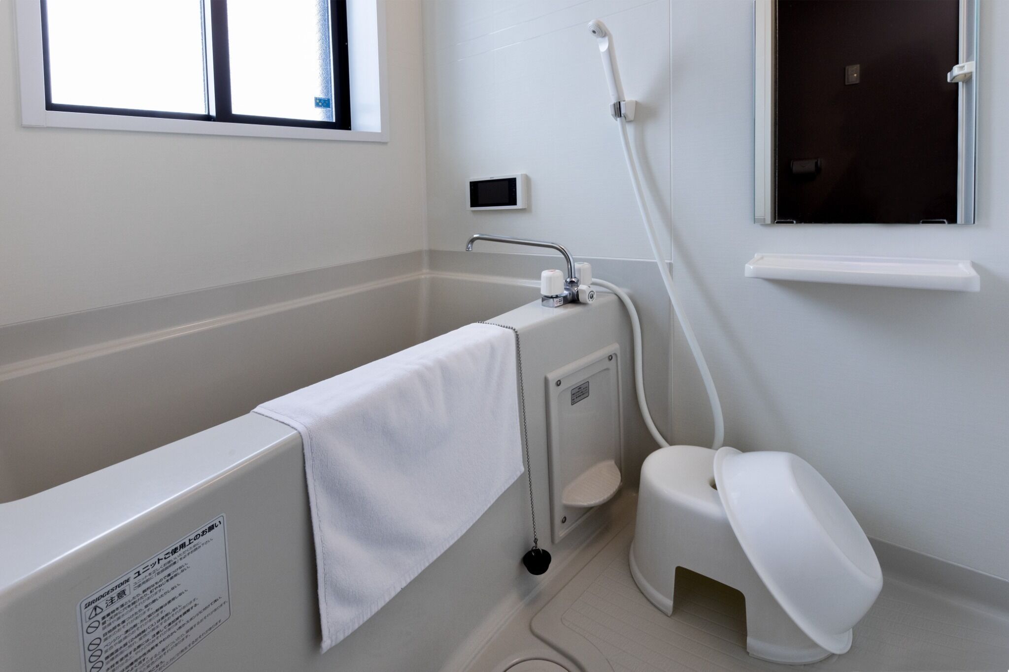 Hair dryer, towels
