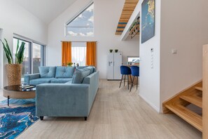 House, 4 Bedrooms, Sauna, Lakeside | Living room - Holiday House Przystan Baltic by Renters (gmina Wolin)