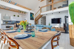 House, 4 Bedrooms, Sauna, Lakeside | Living room - Holiday House Przystan Baltic by Renters (gmina Wolin)