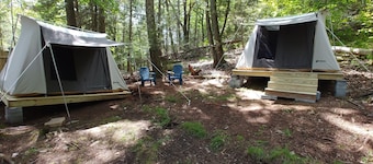Rare, peaceful glamping, hot shower, mini golf near appalachian trail