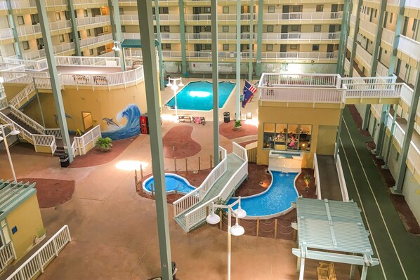 Indoor pool, a heated pool