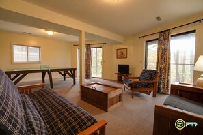 TV, fireplace, DVD player, table tennis