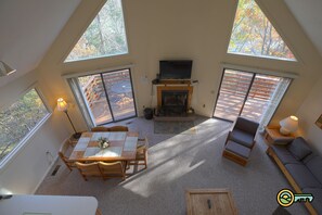 TV, fireplace, DVD player, table tennis