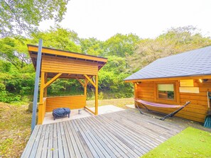 Terrace/patio - A newly built log house for rent a dome a large / Nasu-gun Tochigi (Nasu-gun)