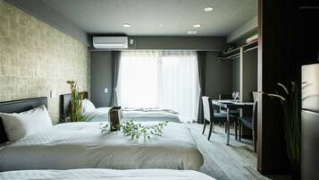1 habitación, escritorio, wifi gratis y ropa de cama