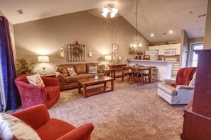 Älytelevisio, takka, DVD-soitin, videokirjasto