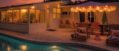 A heated pool