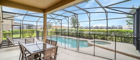 A heated pool