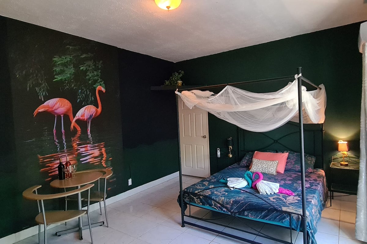 Design Twin kamer, 1 queensize bed, uitzicht op zwembad | Luxe beddengoed, bedden met traagschuimmatrassen, een gratis minibar