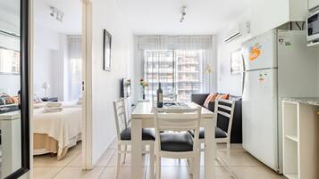 Superior Apartment, 1 Bedroom | Living area | LED TV