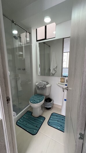 Tina con regadera, tina de hidromasaje, bidet 