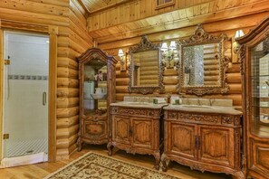Bathtub, hair dryer, towels