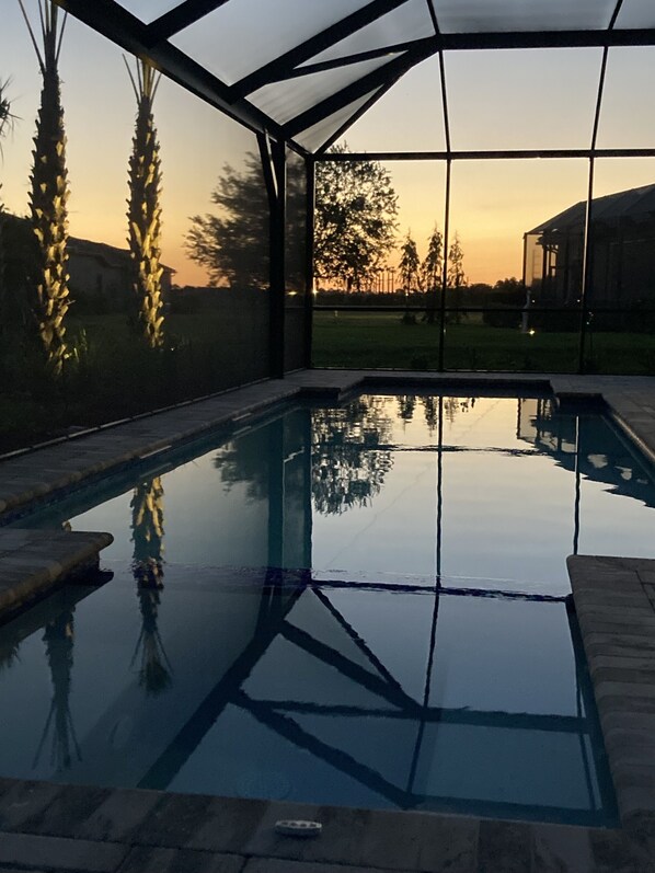 Outdoor pool, a heated pool