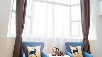 Down comforters, minibar, desk, blackout drapes