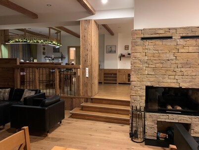 Large group house with cosy bar and large garden