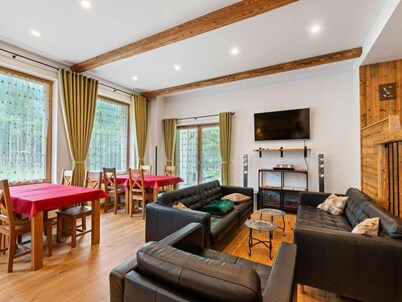 Large group house with cosy bar and large garden