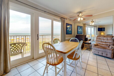 Image of Oceanfront, 2nd-floor condo with balcony, central AC, WiFi, pool & hot tub