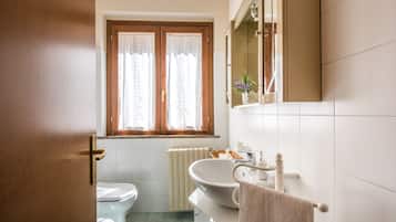 Shower, free toiletries, hair dryer, bathrobes